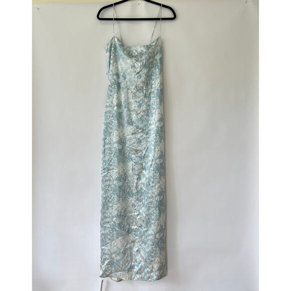 Reformation Womens Frankie Silk Dress Idyllic Size 10 NWT - Picture 3 of 8